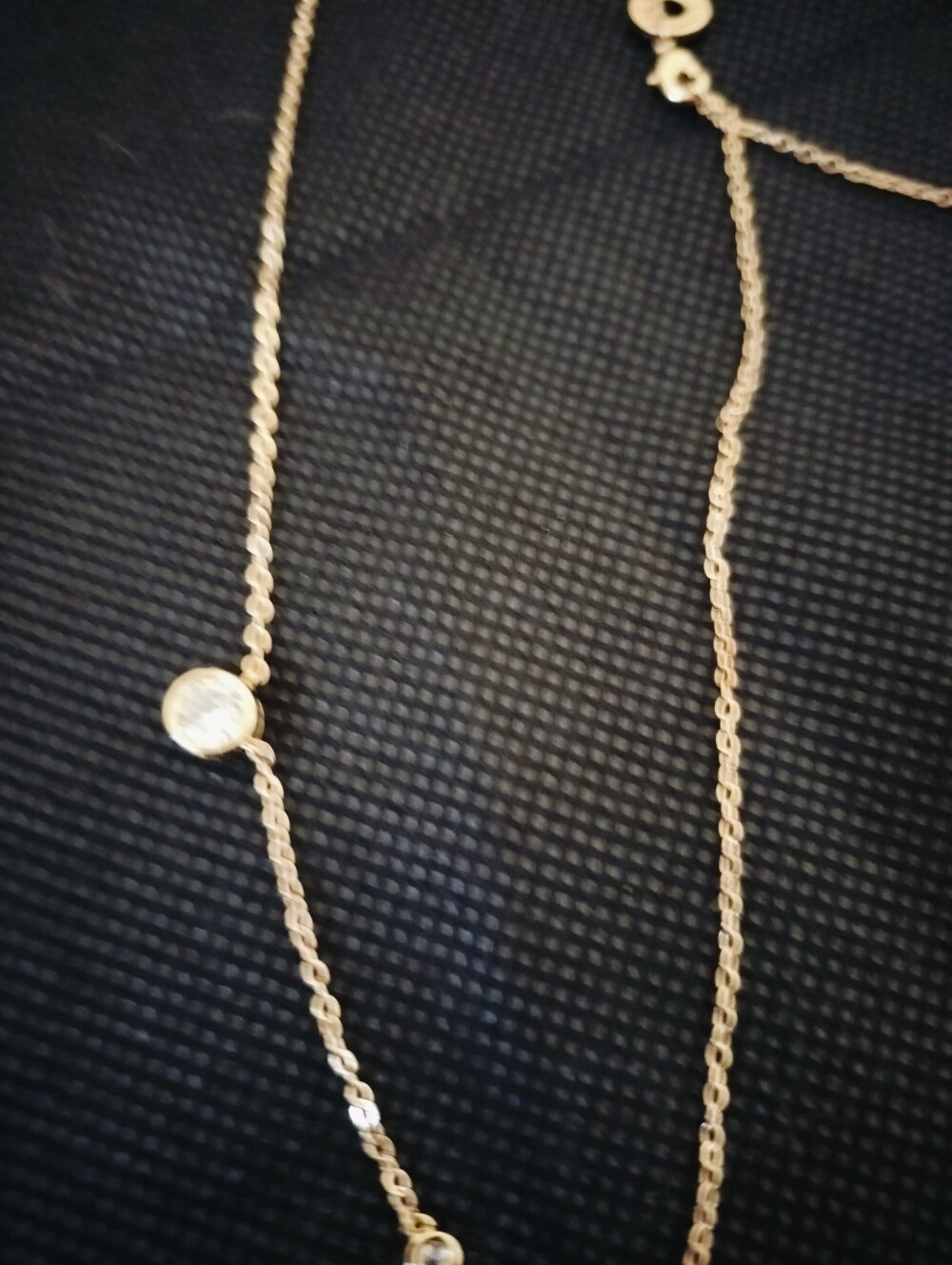 NWT CZ by Kenneth Jay Lane Gold-Tone Cubic Zirconia Station Necklace - Picture 3 of 8